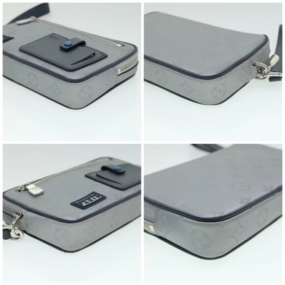 LOUIS VUITTON Monogram satellite Clutch Bag Silver M44171 LV Auth 32349A - Picture 14 of 16